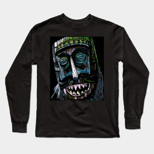 Tiki Mask, Color Variation Long Sleeve T-Shirt